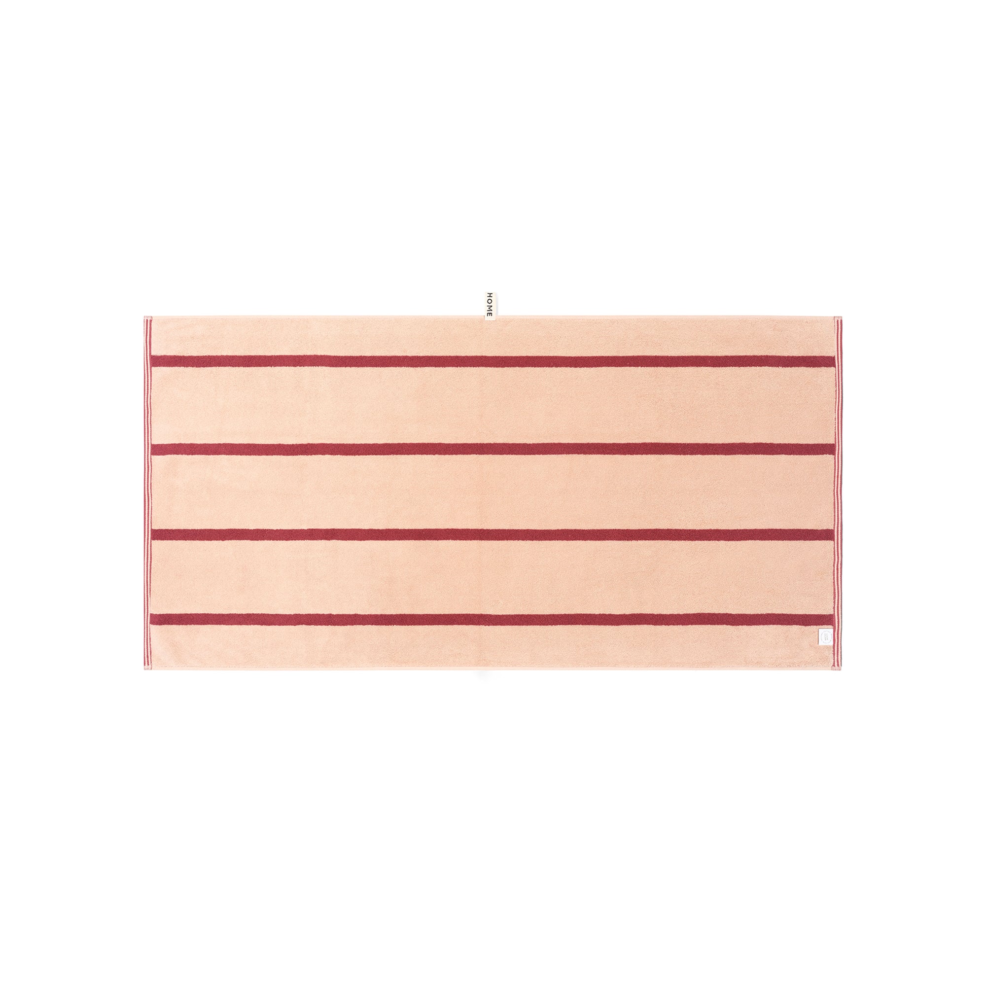 Bath Towel - Ruby/Almond Blush - Pinstripe