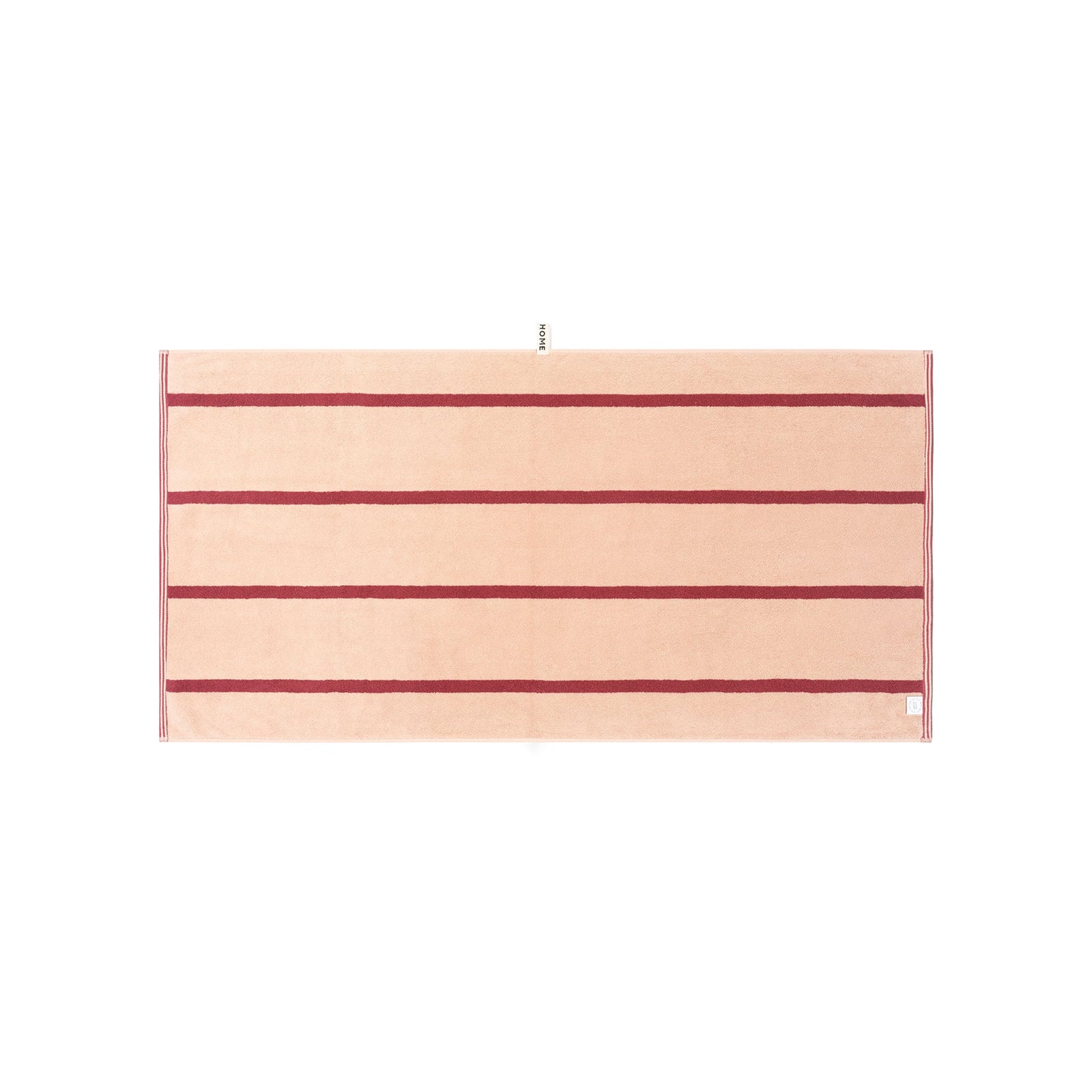 Ruby/Almond Blush Pinstripe Bath Towel — view 3