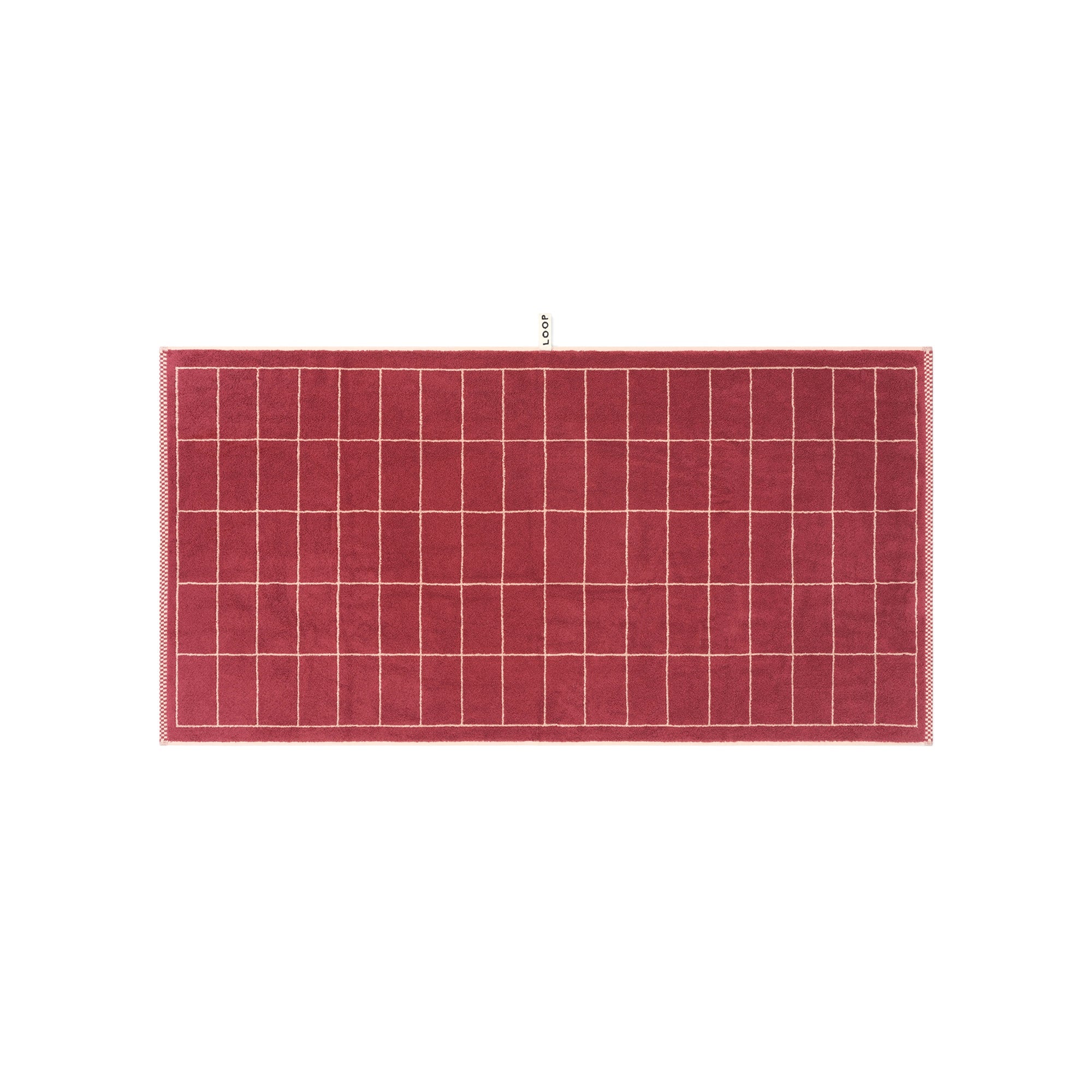 LOOP HOME bath towel - ruby/almond blush - tile — view 2