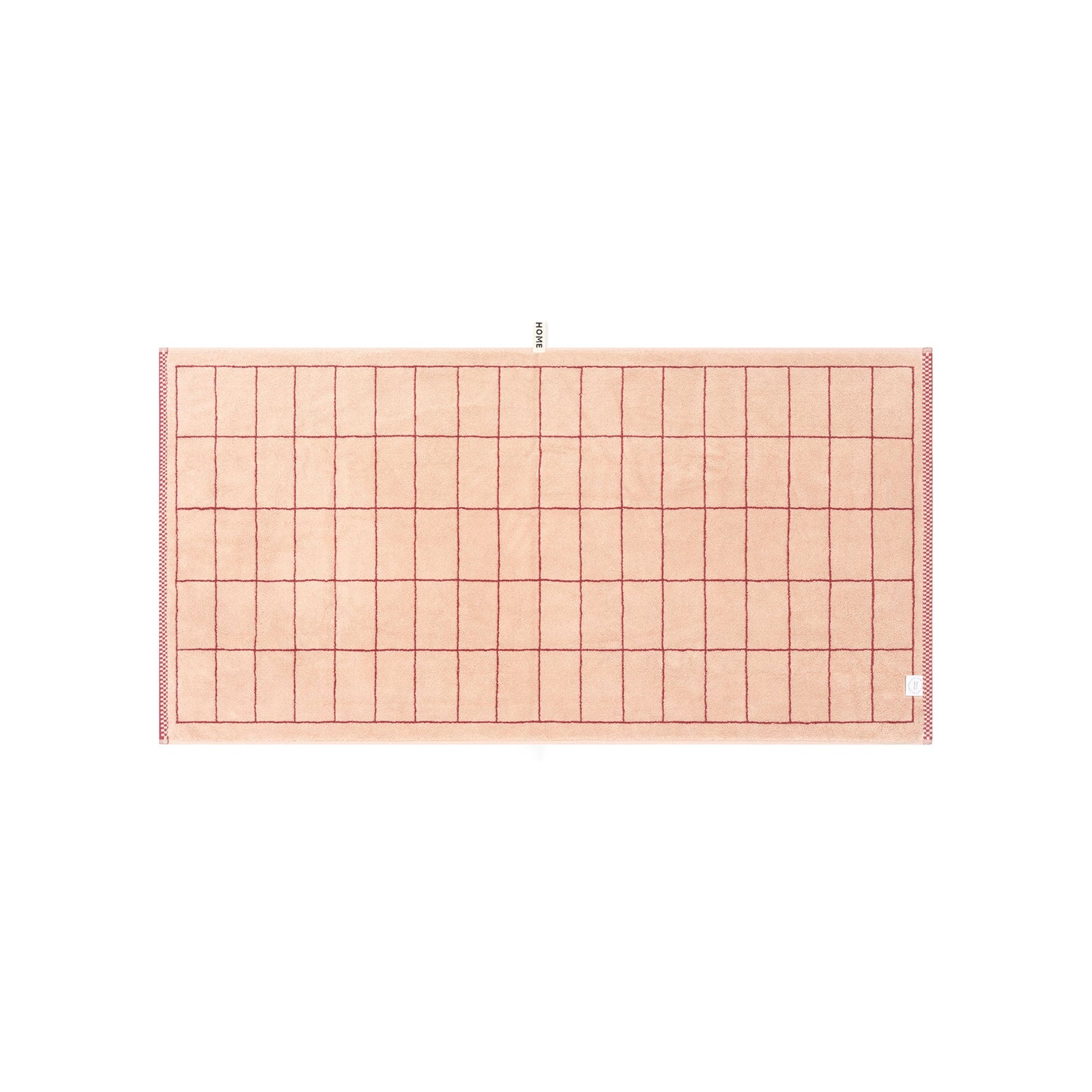 LOOP HOME bath towel - ruby/almond blush - tile — view 3