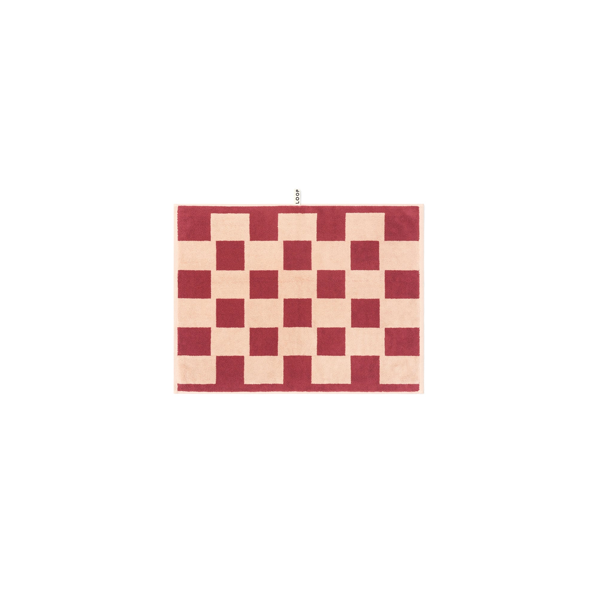 LOOP HOME bath mat - ruby/almond blush - brick — view 2