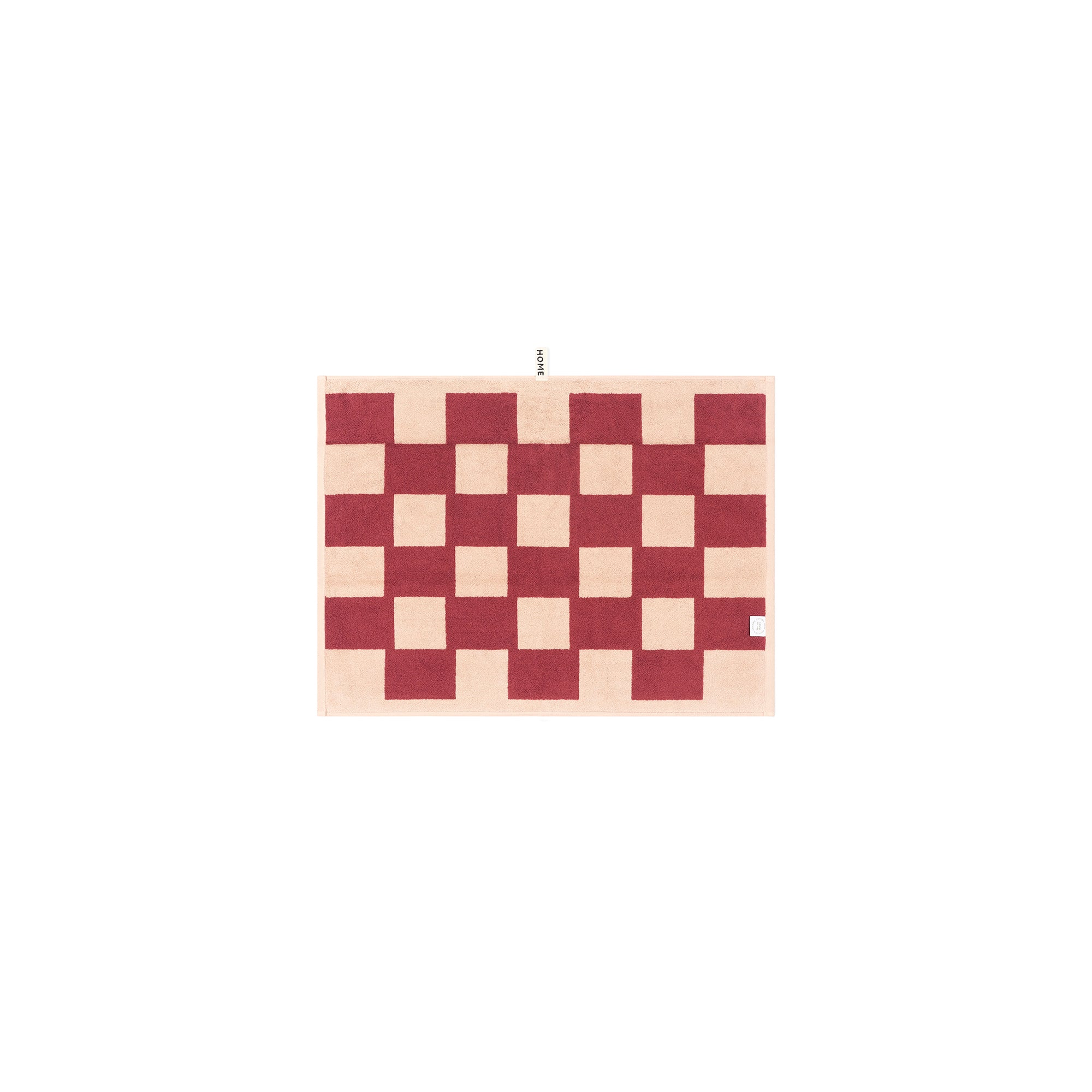 LOOP HOME bath mat - ruby/almond blush - brick — view 2