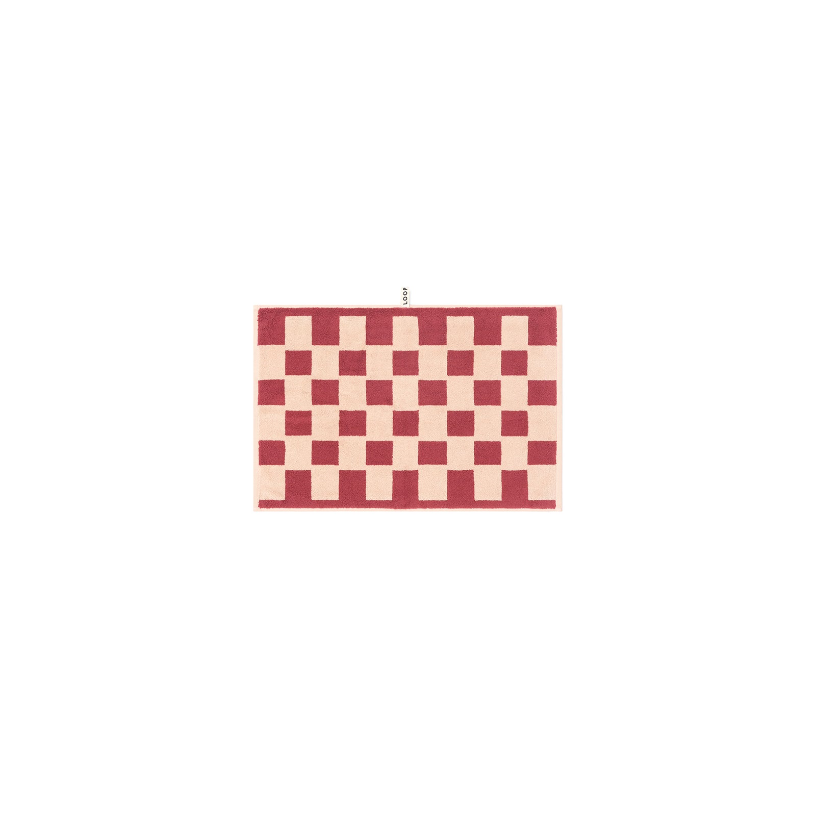 LOOP HOME hand towel - ruby/almond blush - brick — view 3