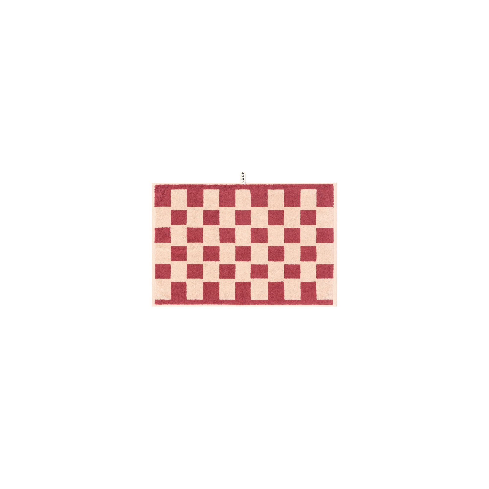 LOOP HOME hand towel - ruby/almond blush - brick — view 3