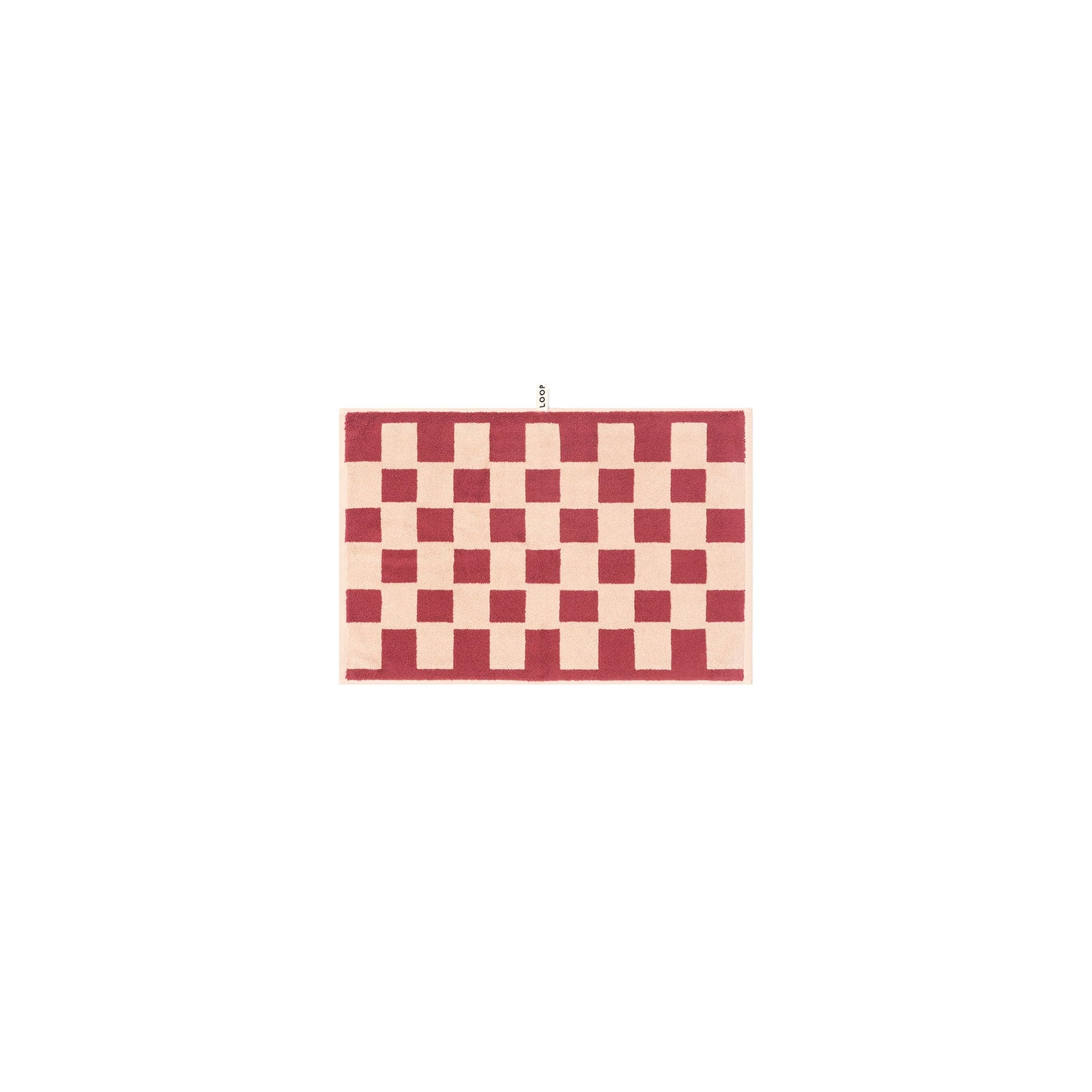 LOOP HOME hand towel - ruby/almond blush - brick — view 3