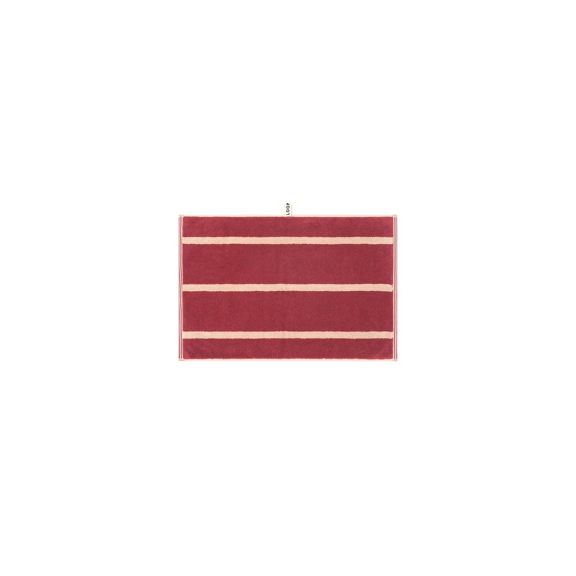 Hand Towel - Ruby/Almond Blush - Pinstripe