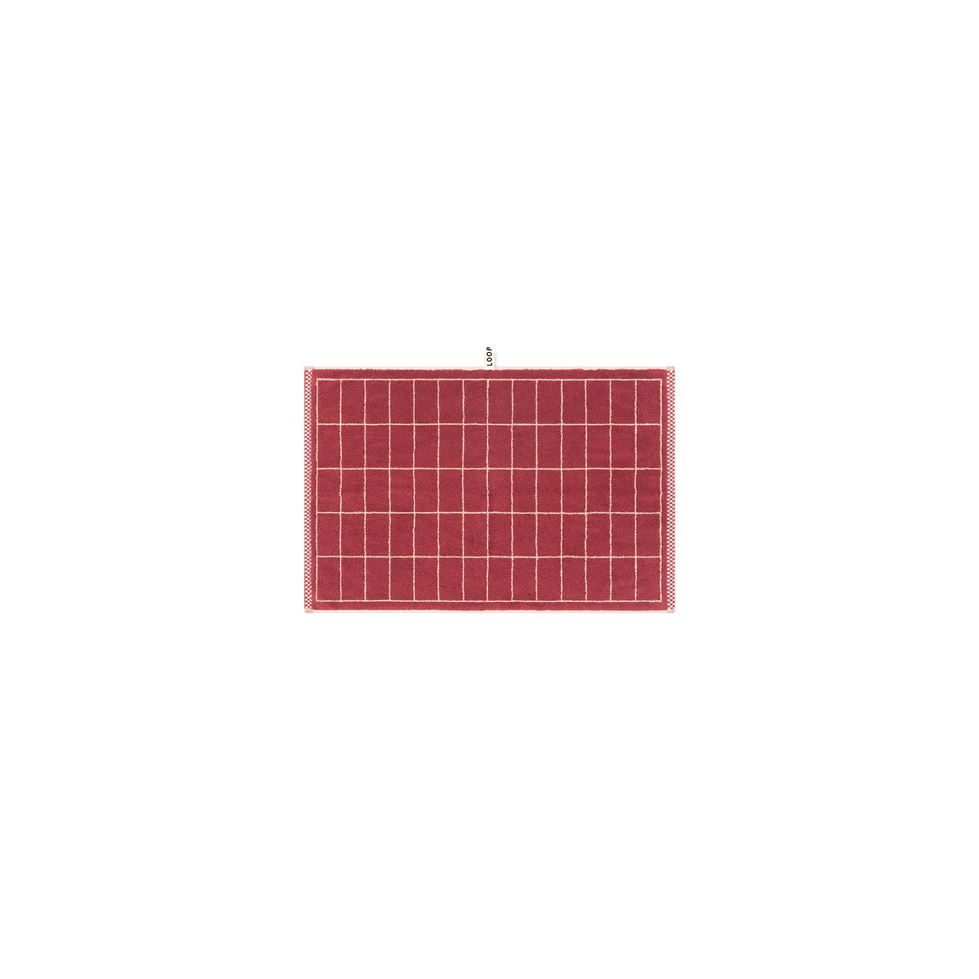 LOOP HOME hand towel - ruby/almond blush - tile — view 3