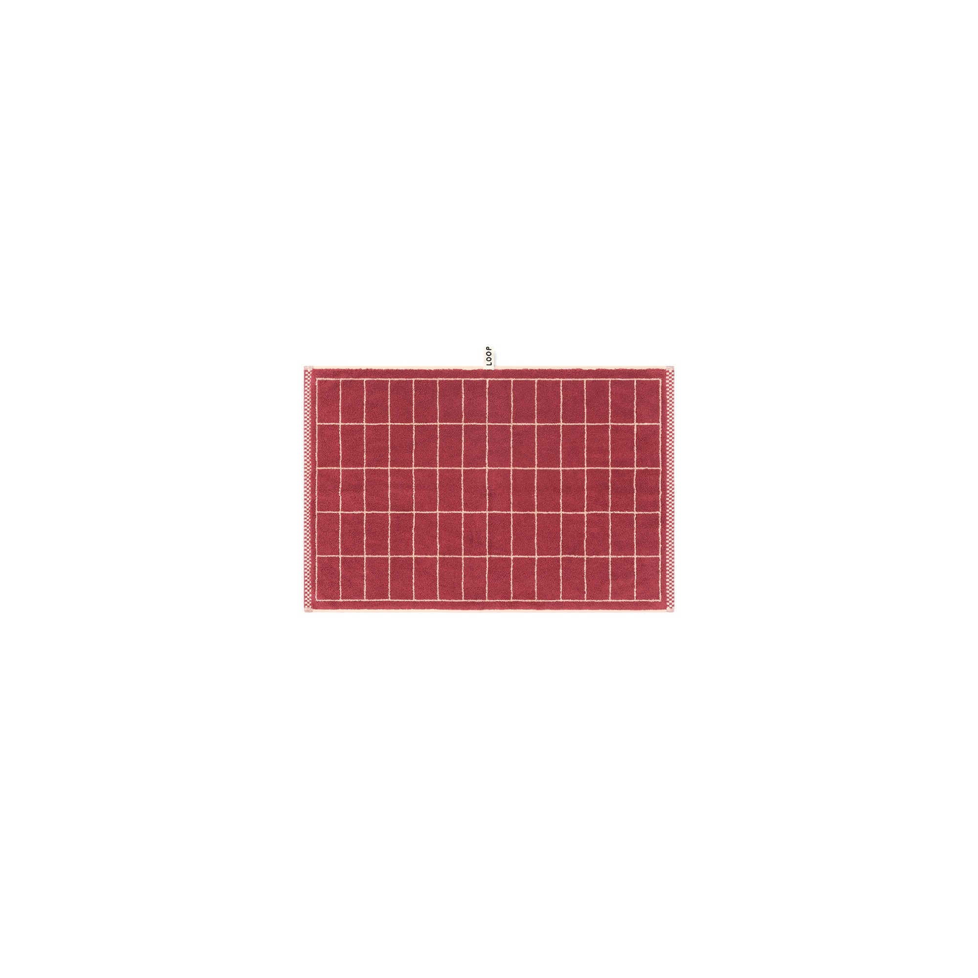 Ruby/Almond Blush Tile Hand Towel — view 3