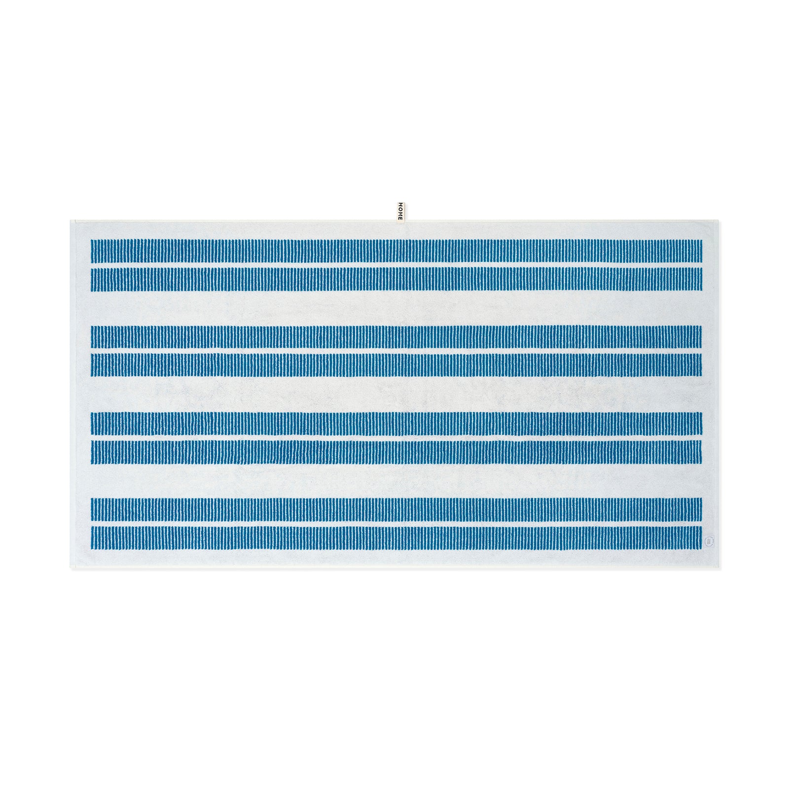 LOOP HOME bath sheet - cobalt/ivory - dual dash — view 3