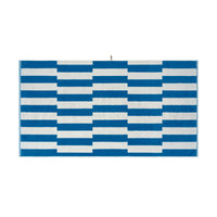 LOOP HOME bath sheet - cobalt/ivory - shift — view 3