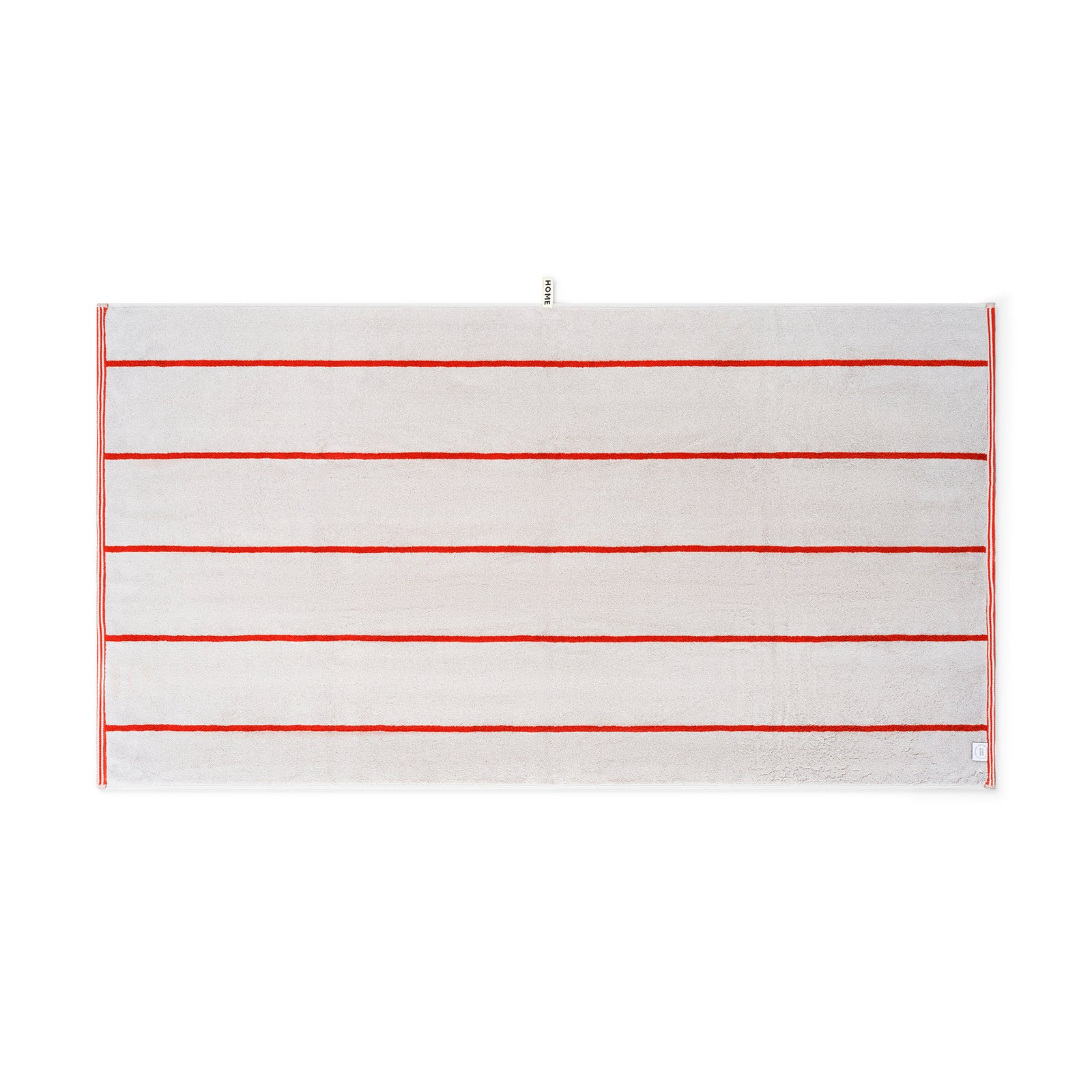 LOOP HOME bath sheet - terracotta/stone - pinstripe — view 3