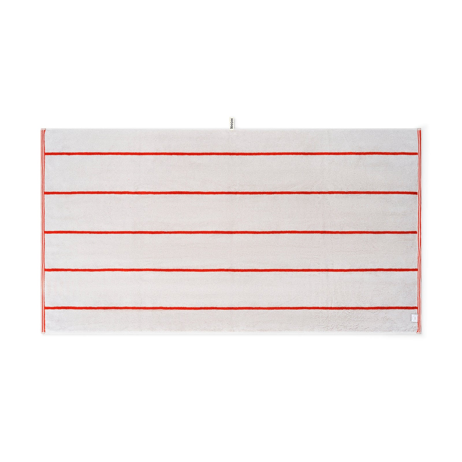 LOOP HOME bath sheet - terracotta/stone - pinstripe — view 3
