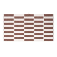 LOOP HOME bath sheet - coffee/ivory - stack — view 2