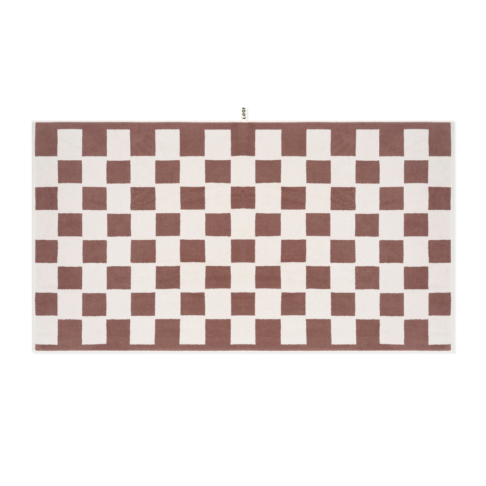 LOOP HOME bath sheet - coffee/ivory - brick — view 2
