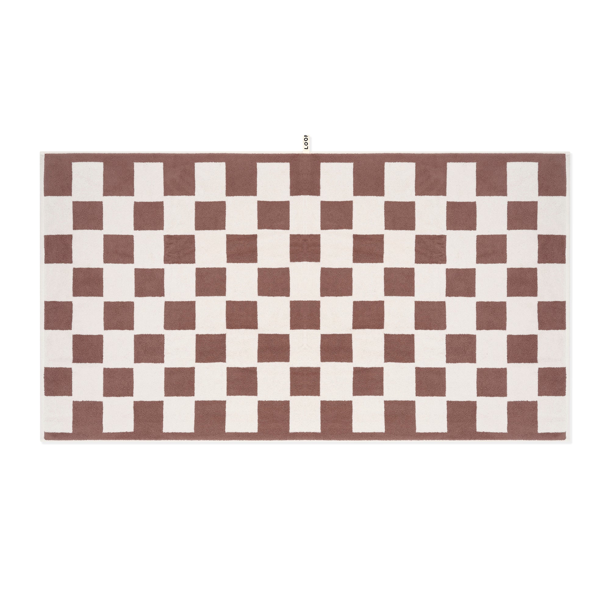 Coffee/Ivory Brick Bath Sheet — view 2