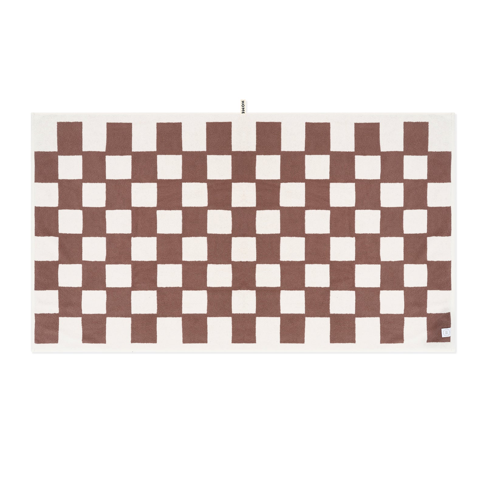 LOOP HOME bath sheet - coffee/ivory - brick — view 3