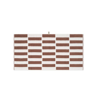 LOOP HOME bath towel - coffee/ivory - stack — view 2