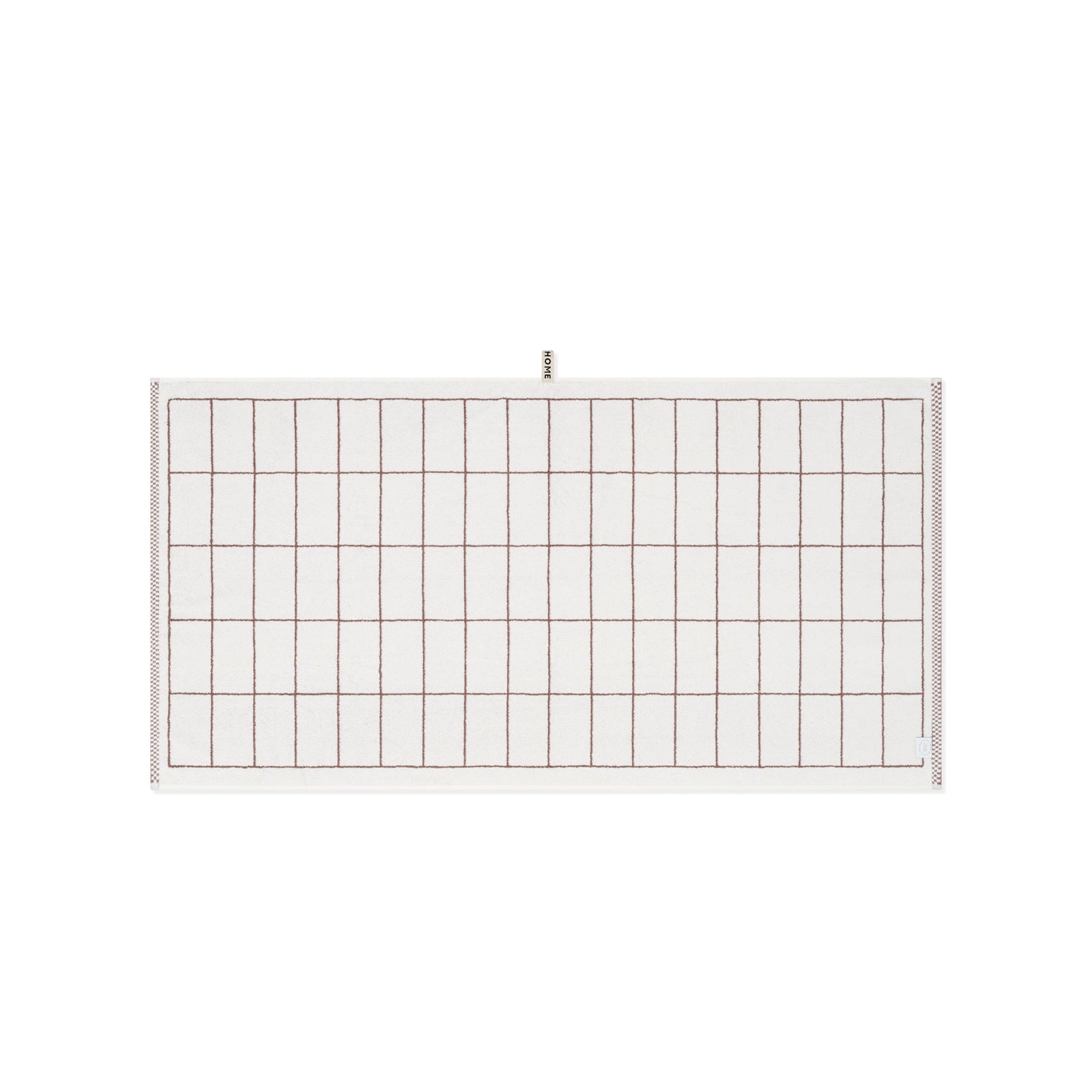 LOOP HOME bath towel - coffee/ivory - tile — view 3