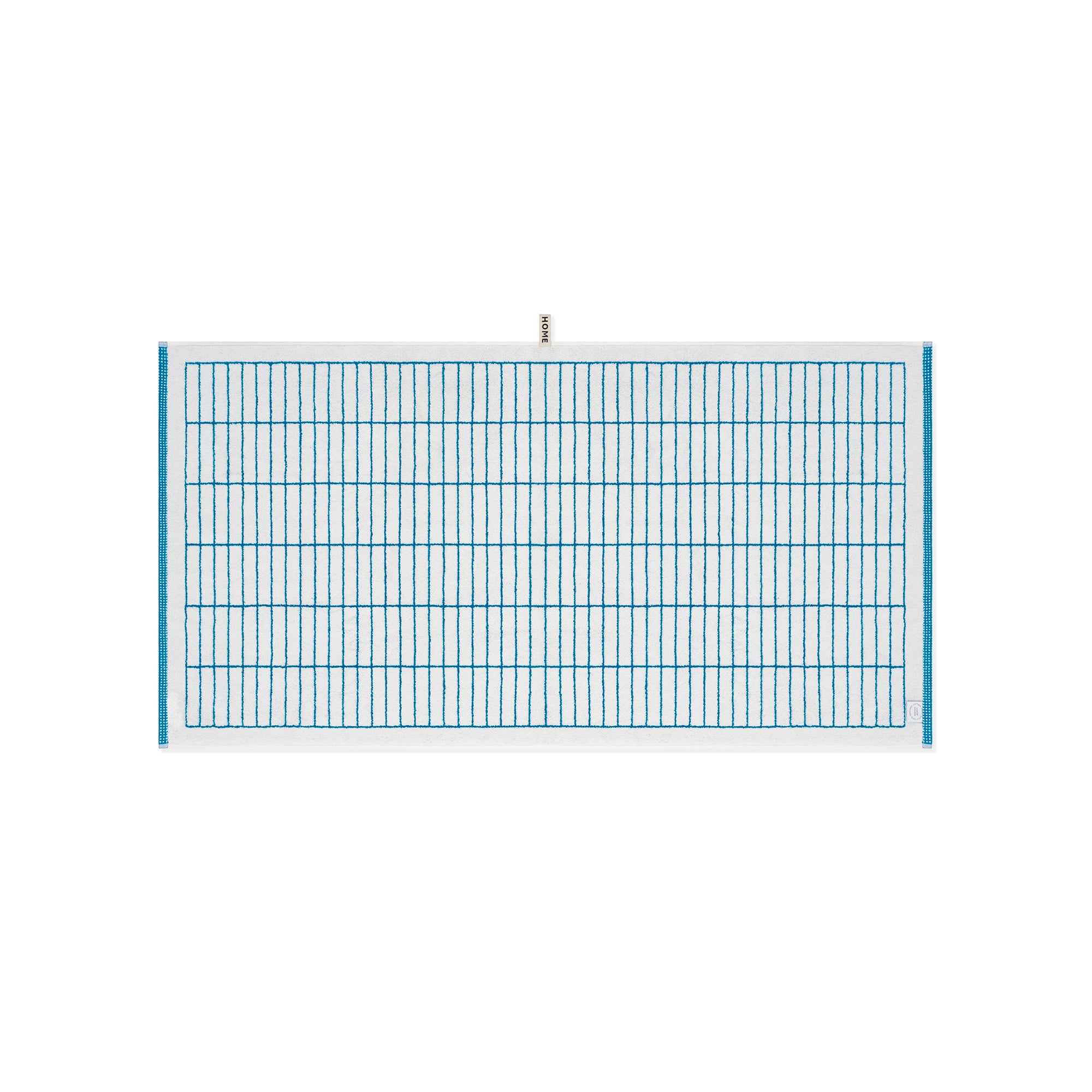 LOOP HOME bath towel - cobalt/ivory - tile — view 2
