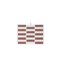LOOP HOME cobalt and ivory bath mat with tile pattern