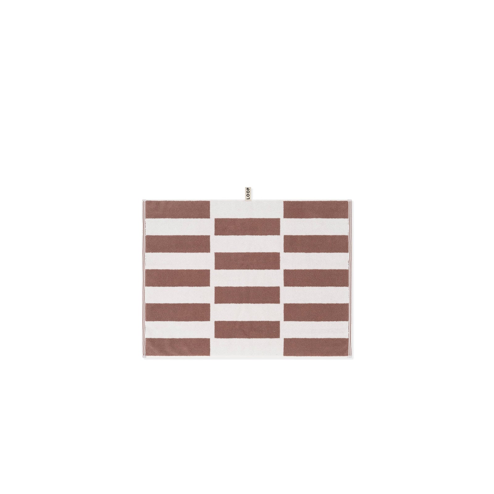 Coffee/Ivory Stack Bath Mat — view 2