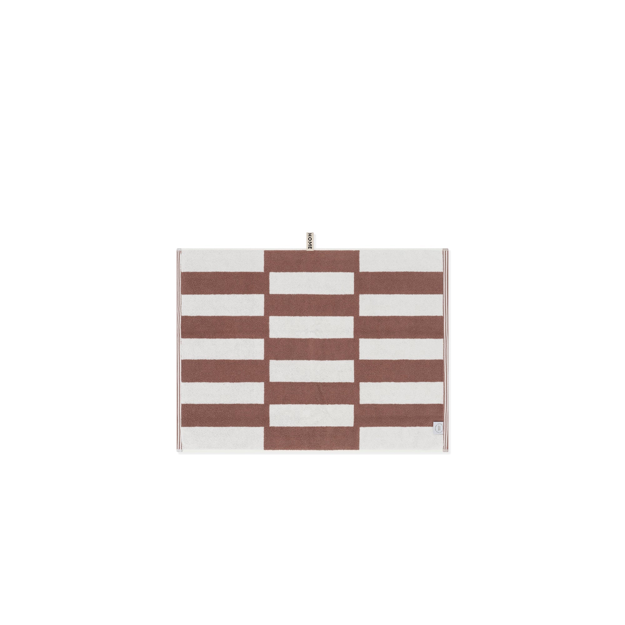 LOOP HOME bath mat - coffee/ivory - stack — view 3