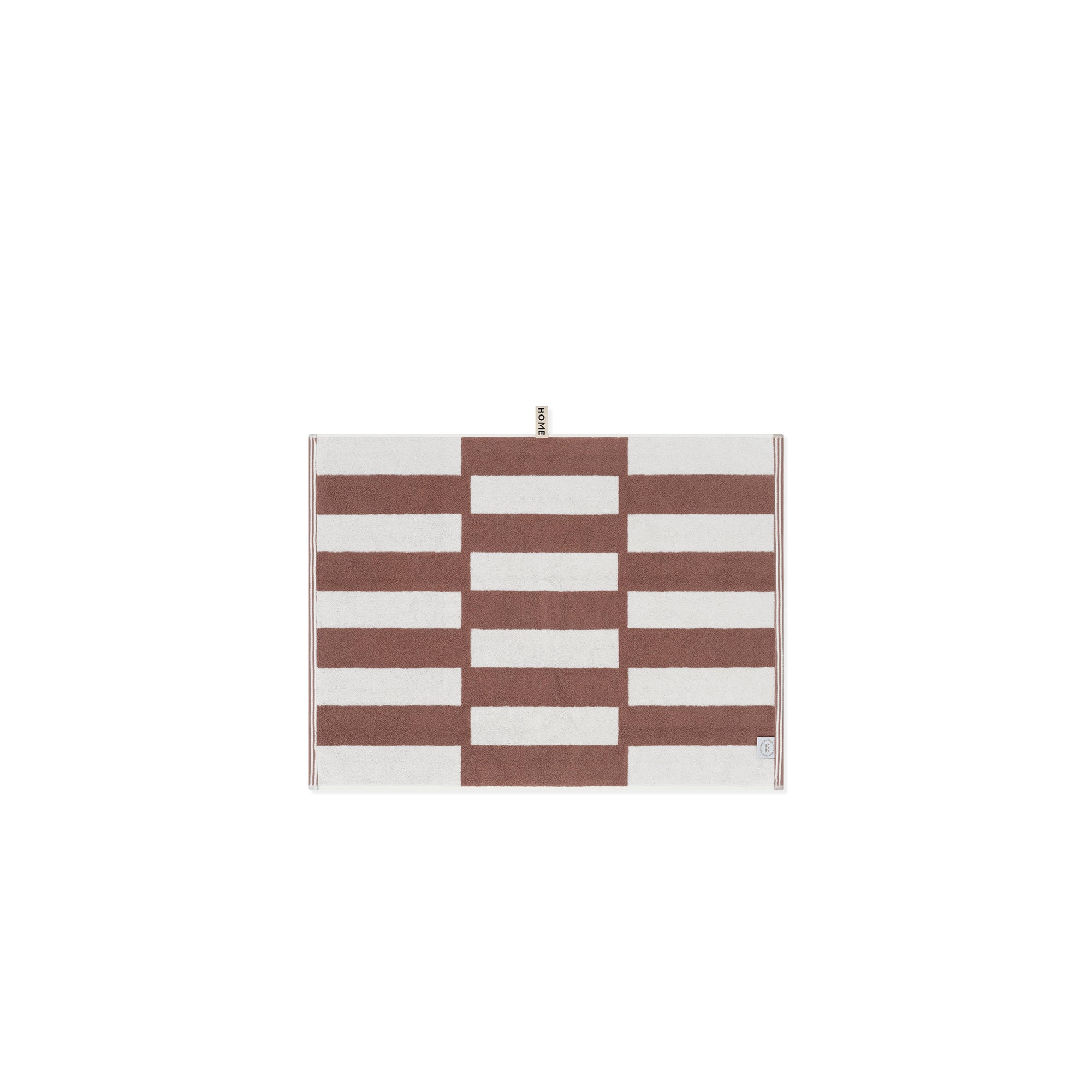 LOOP HOME bath mat - coffee/ivory - stack — view 2