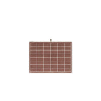 LOOP HOME cobalt and ivory bath mat with dual dash pattern