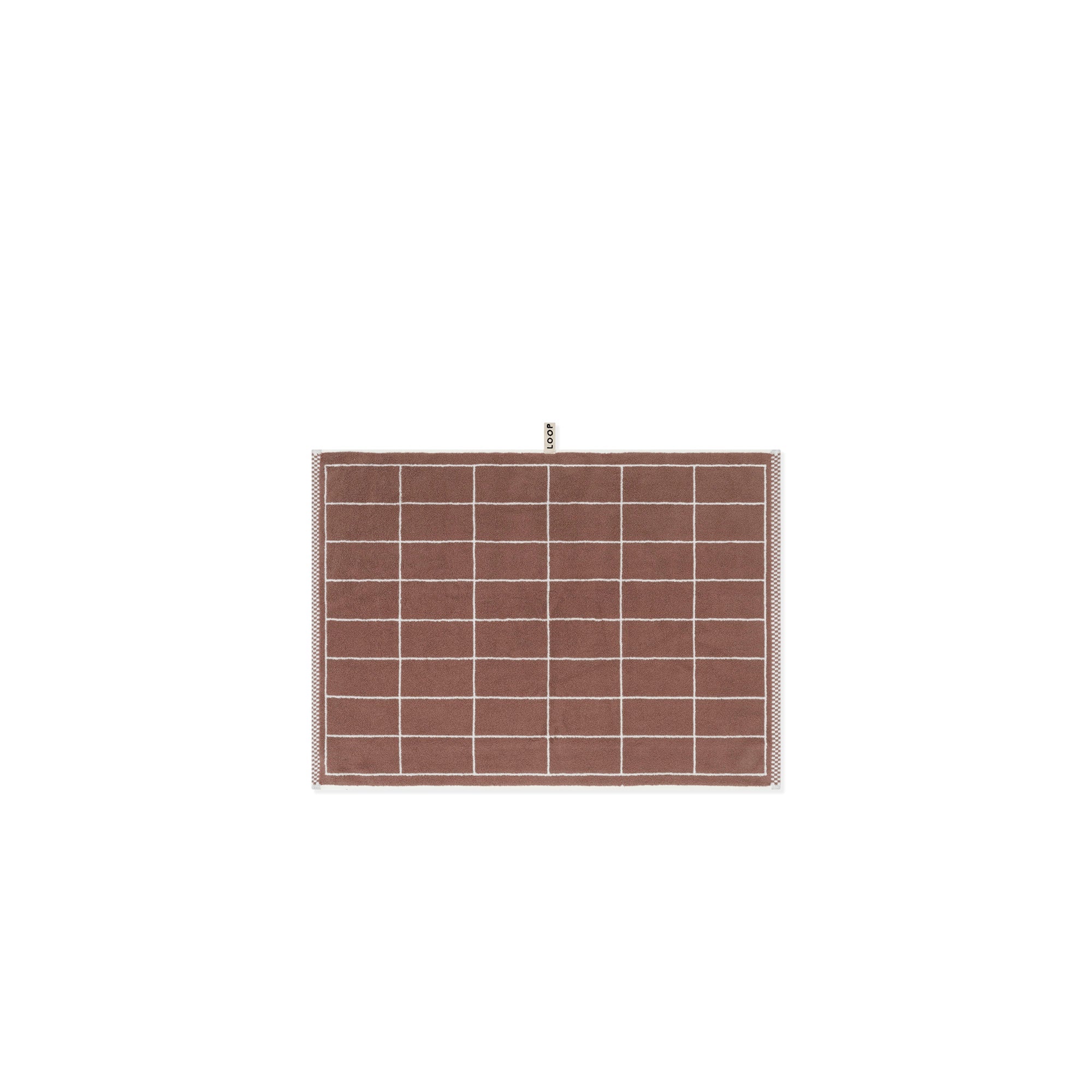 LOOP HOME bath mat - coffee/ivory - tile — view 2