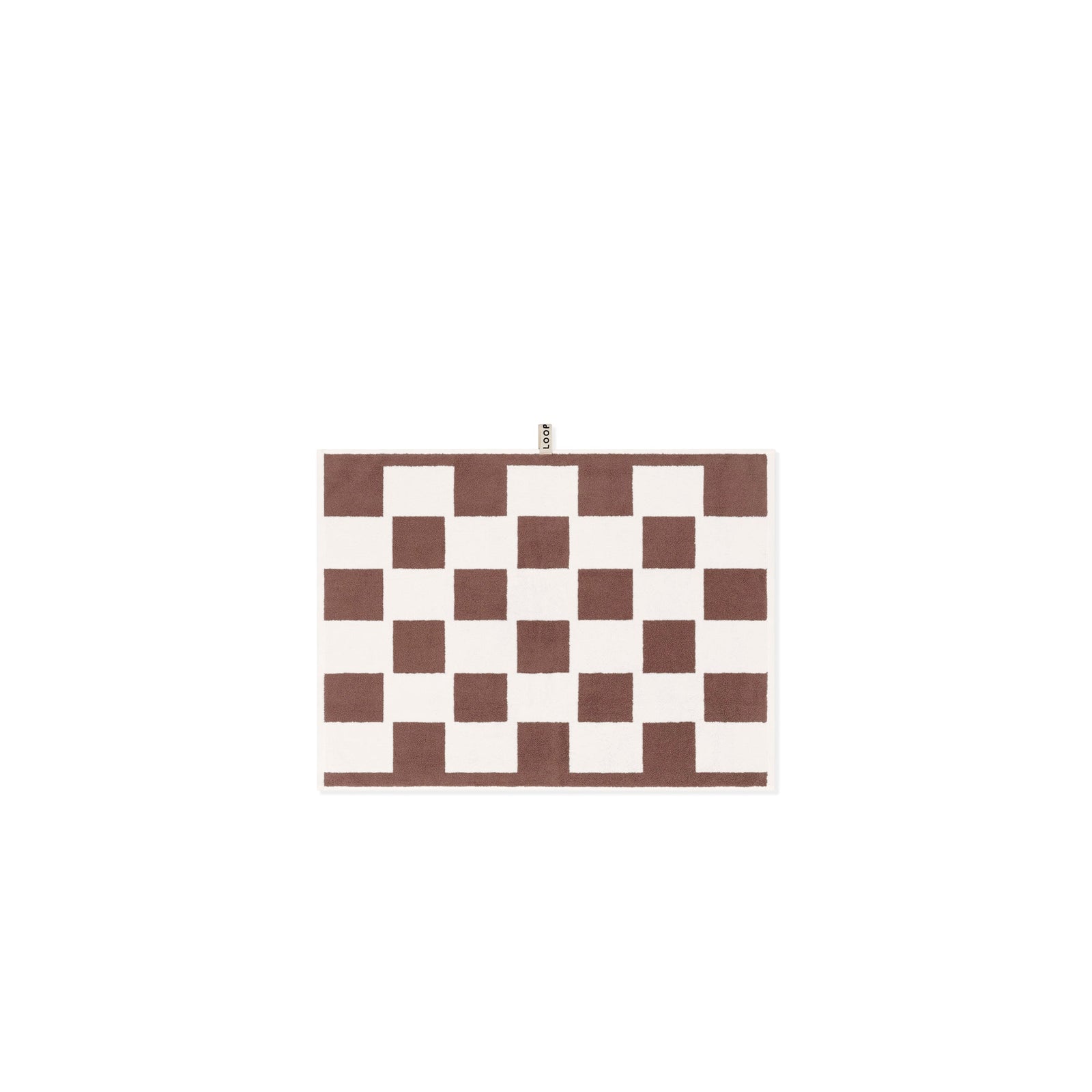 Coffee/Ivory Brick Bath Mat — view 2