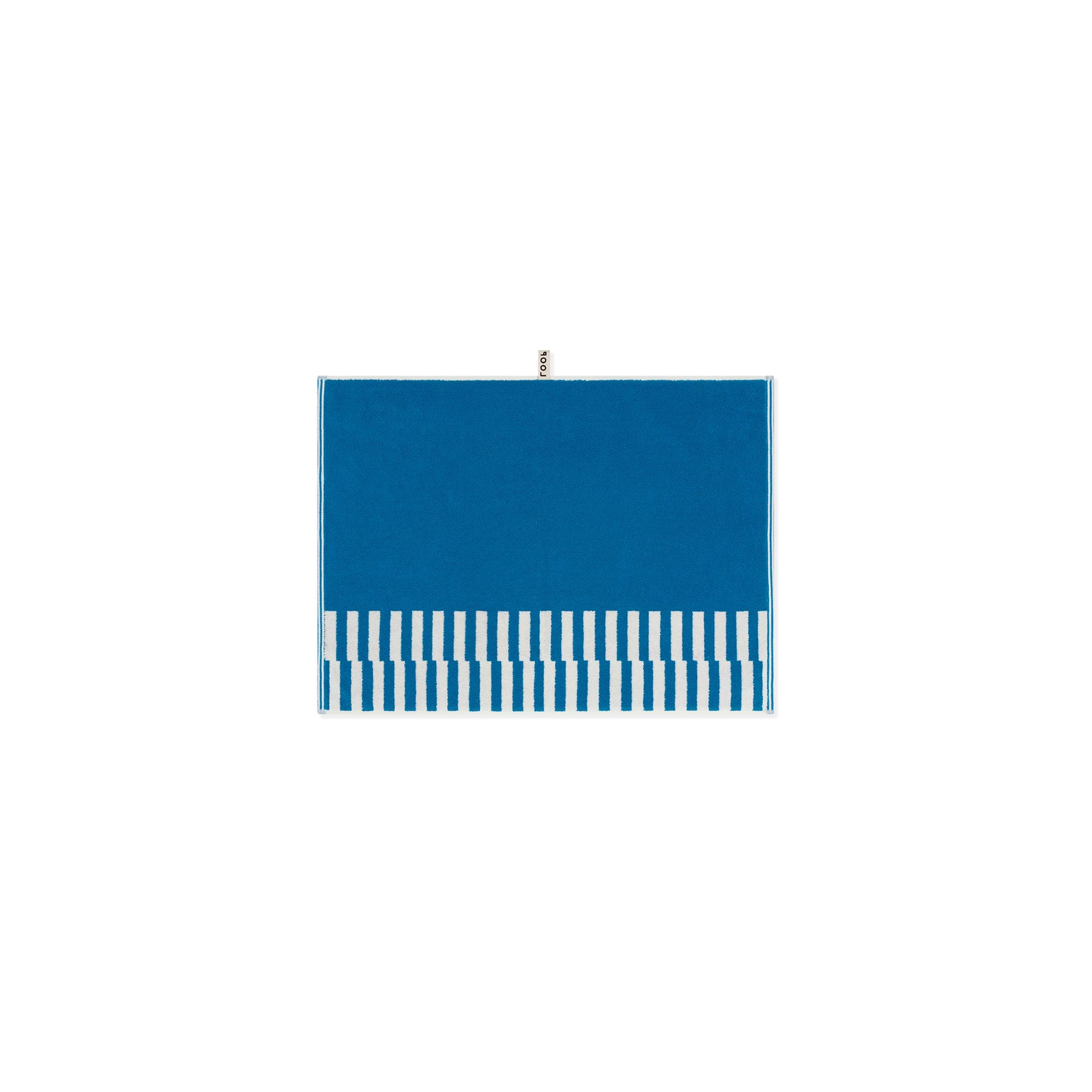 LOOP HOME bath mat - cobalt/ivory - dual dash — view 2