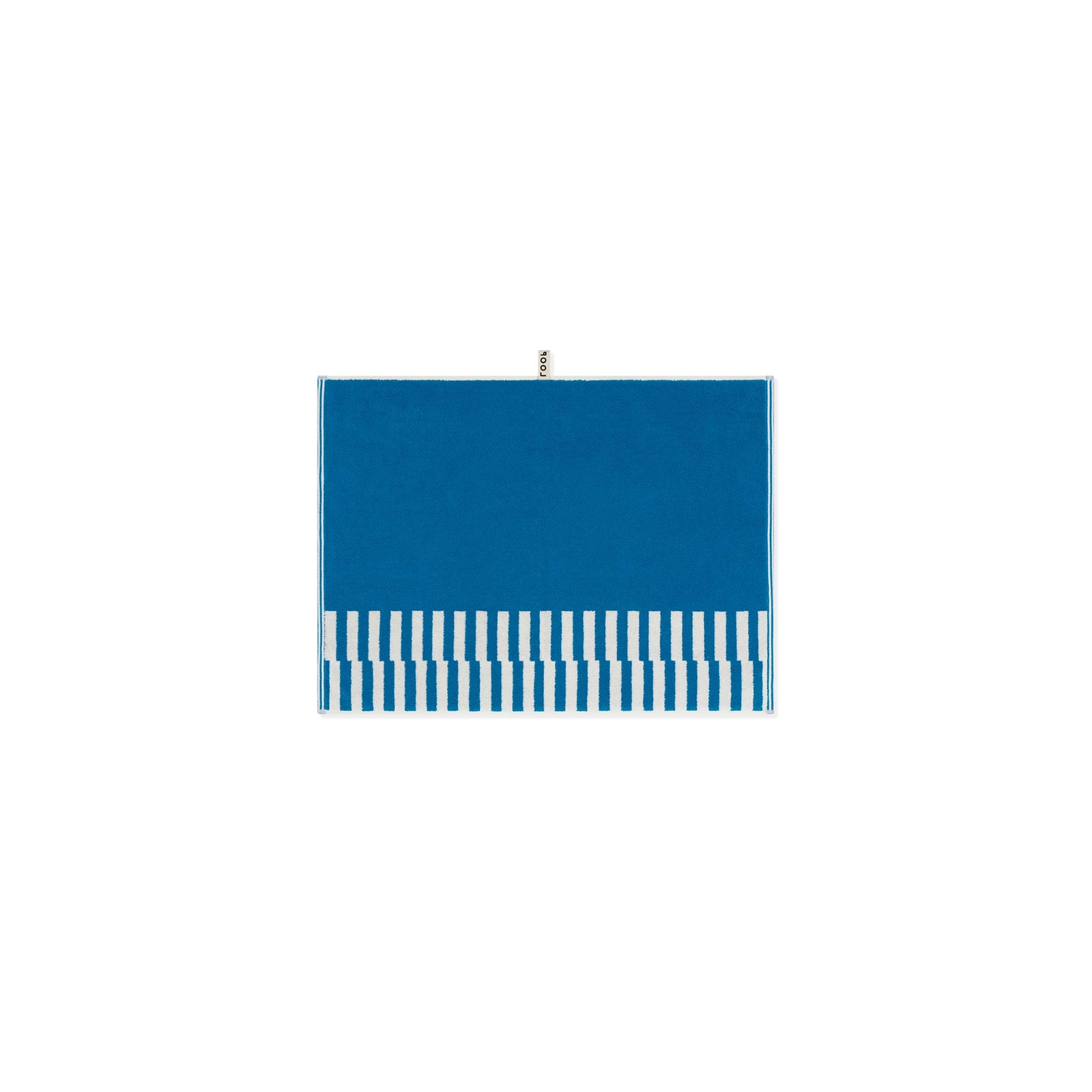 Cobalt/Ivory Dual Dash Bath Mat — view 2