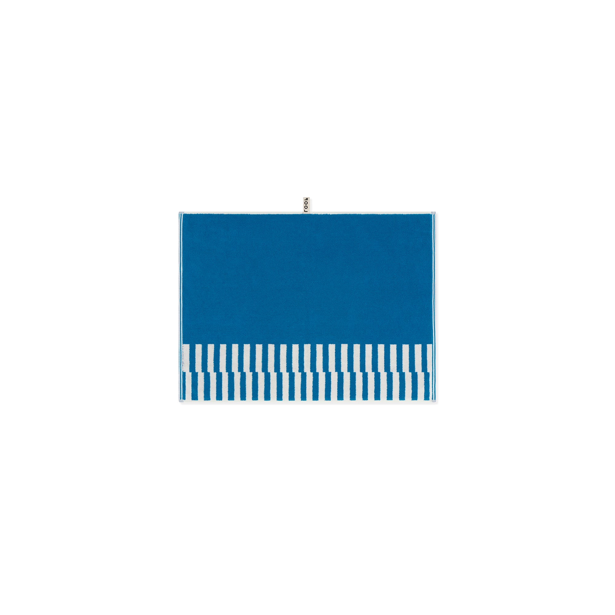 LOOP HOME cobalt and ivory bath mat — alternate view