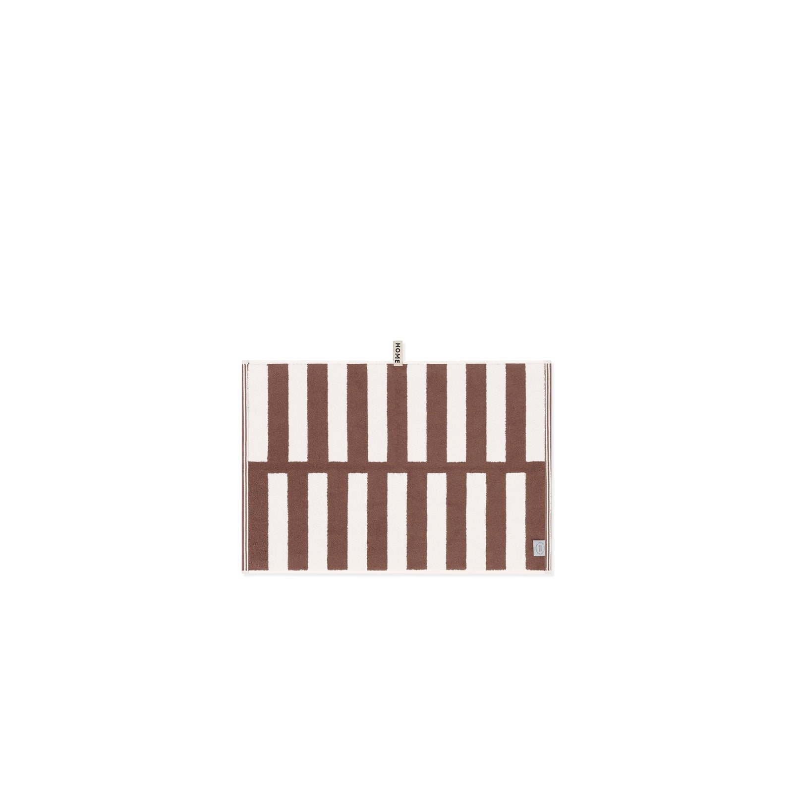 LOOP HOME hand towel - coffee/ivory - stack — view 4