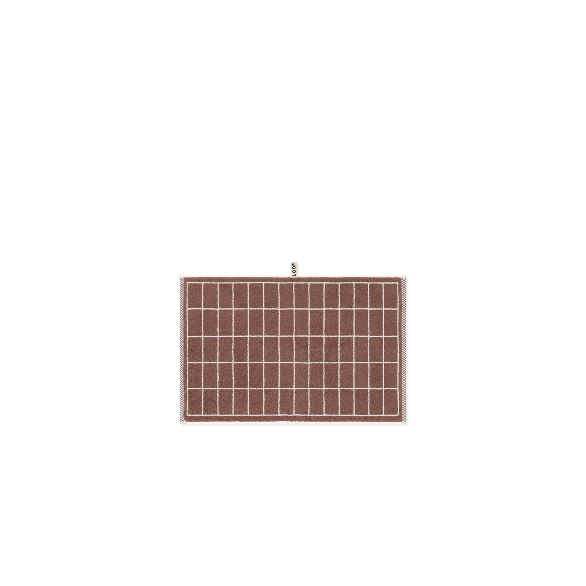 Coffee/Ivory Tile Hand Towel — view 3