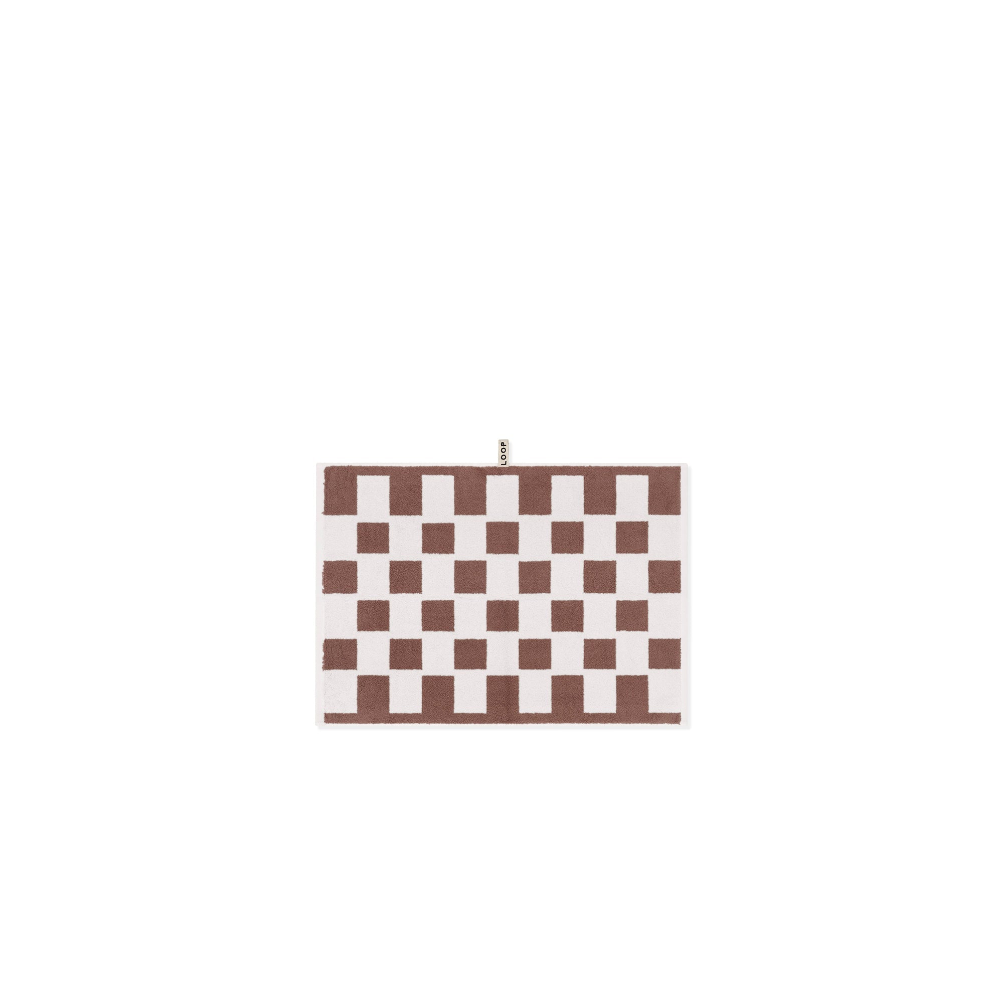 LOOP HOME hand towel - coffee/ivory - brick — view 3