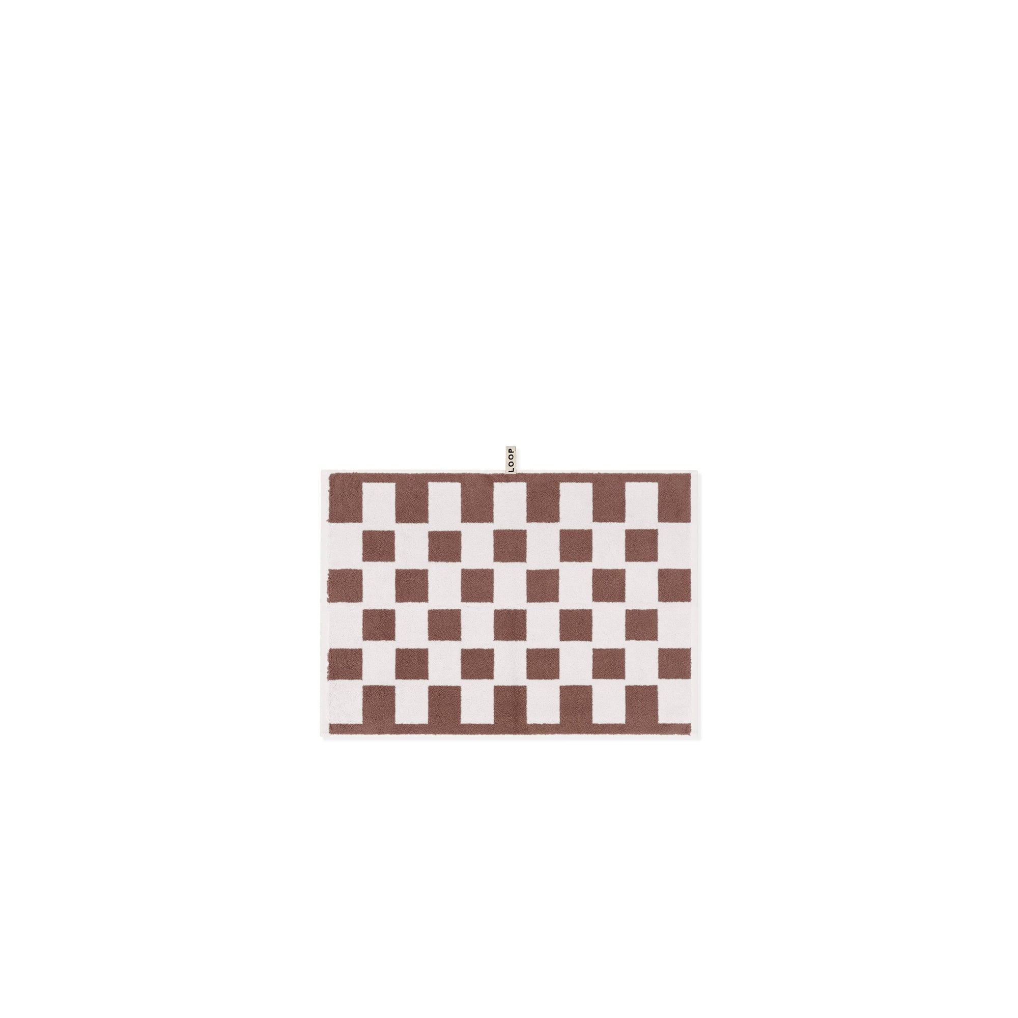 LOOP HOME hand towel - coffee/ivory - brick — view 3
