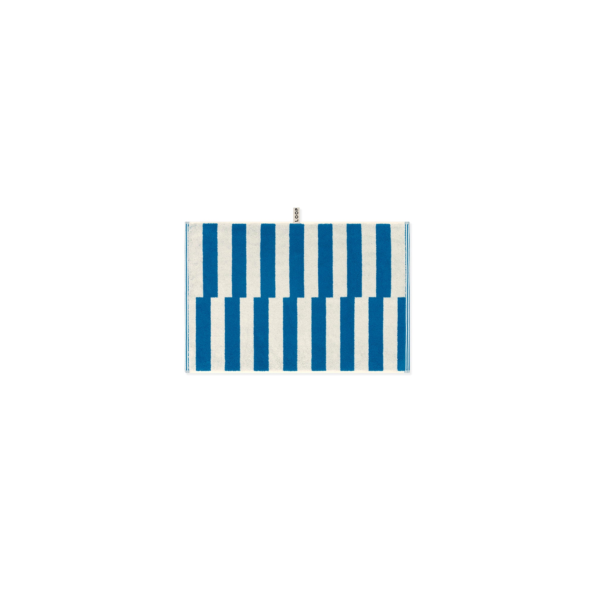 LOOP HOME hand towel - cobalt/ivory - shift — view 3