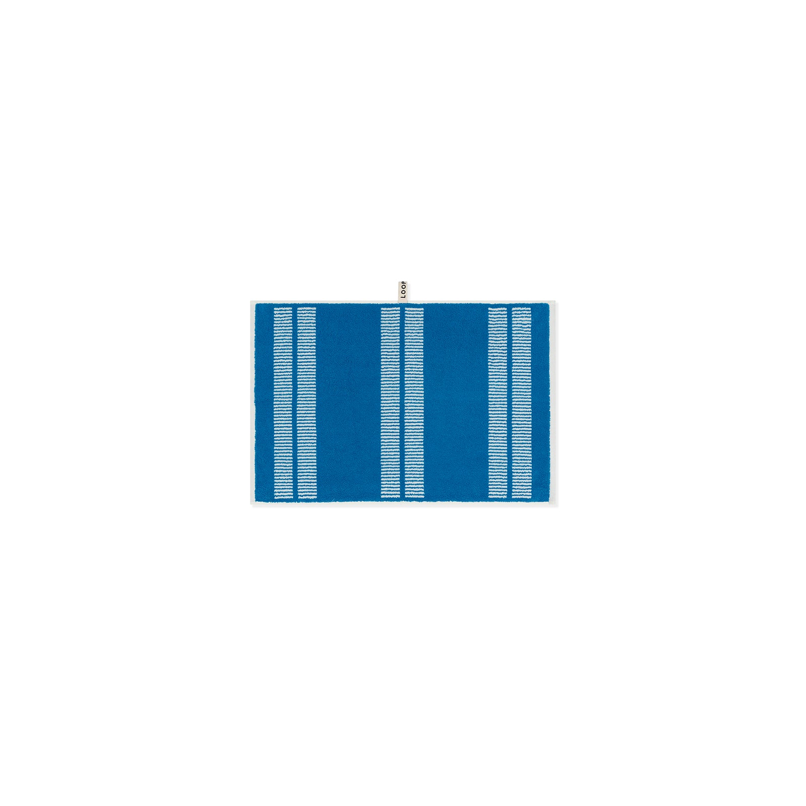 LOOP HOME hand towel - cobalt/ivory - dual dash — view 3