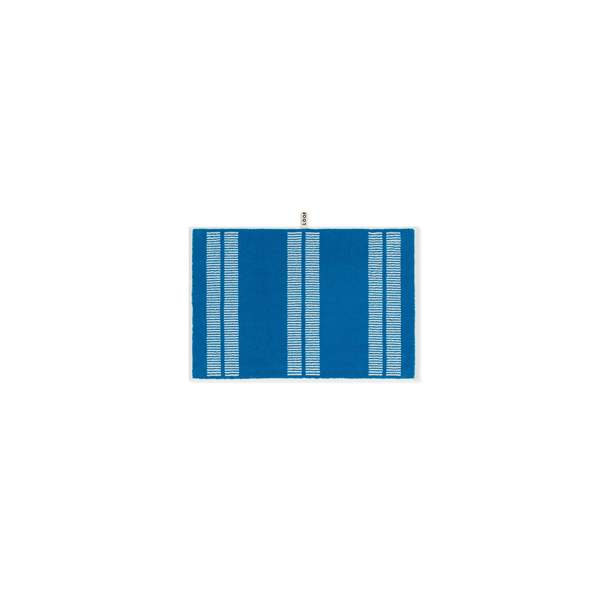 LOOP HOME hand towel - cobalt/ivory - dual dash — view 3