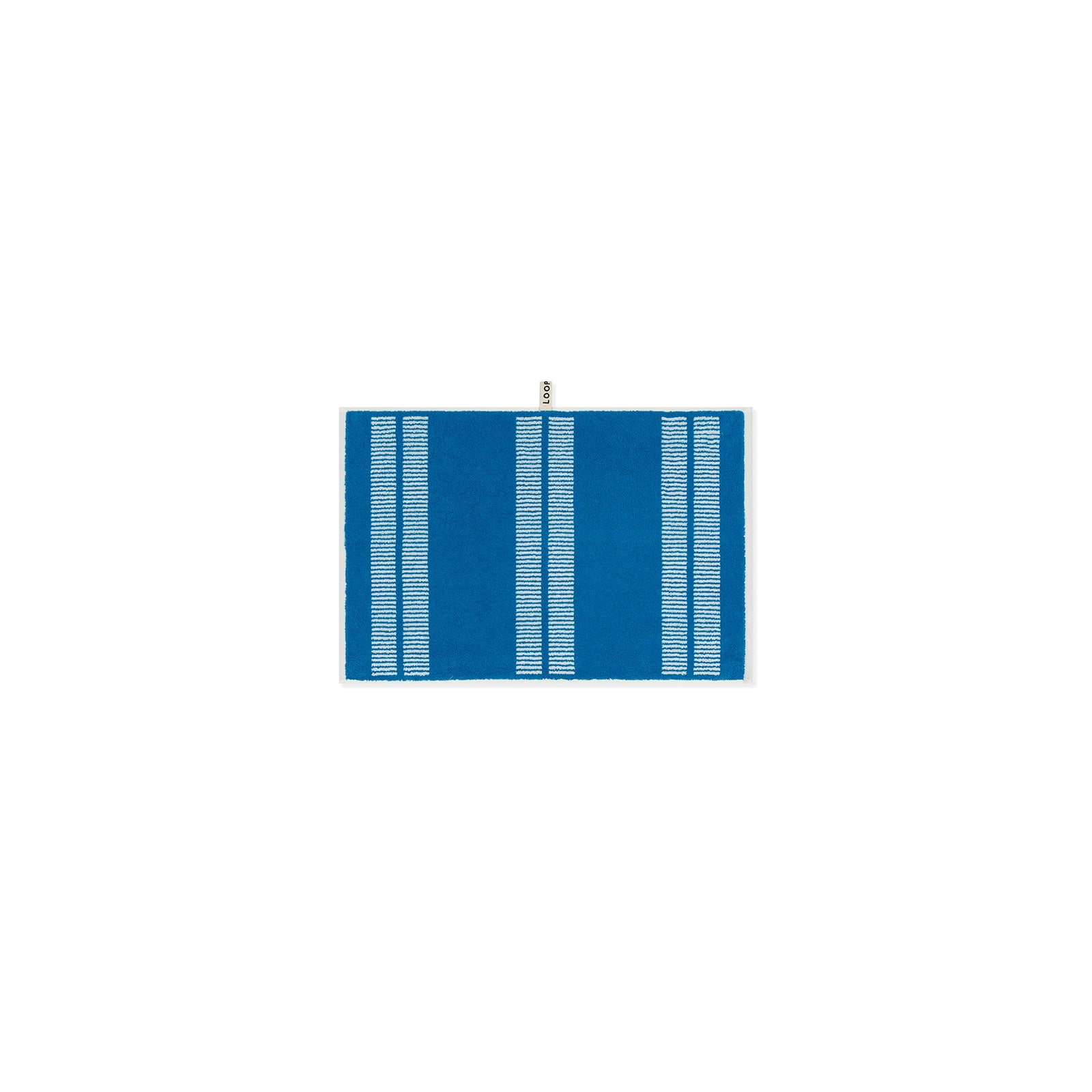 LOOP HOME hand towel - cobalt/ivory - dual dash — view 3