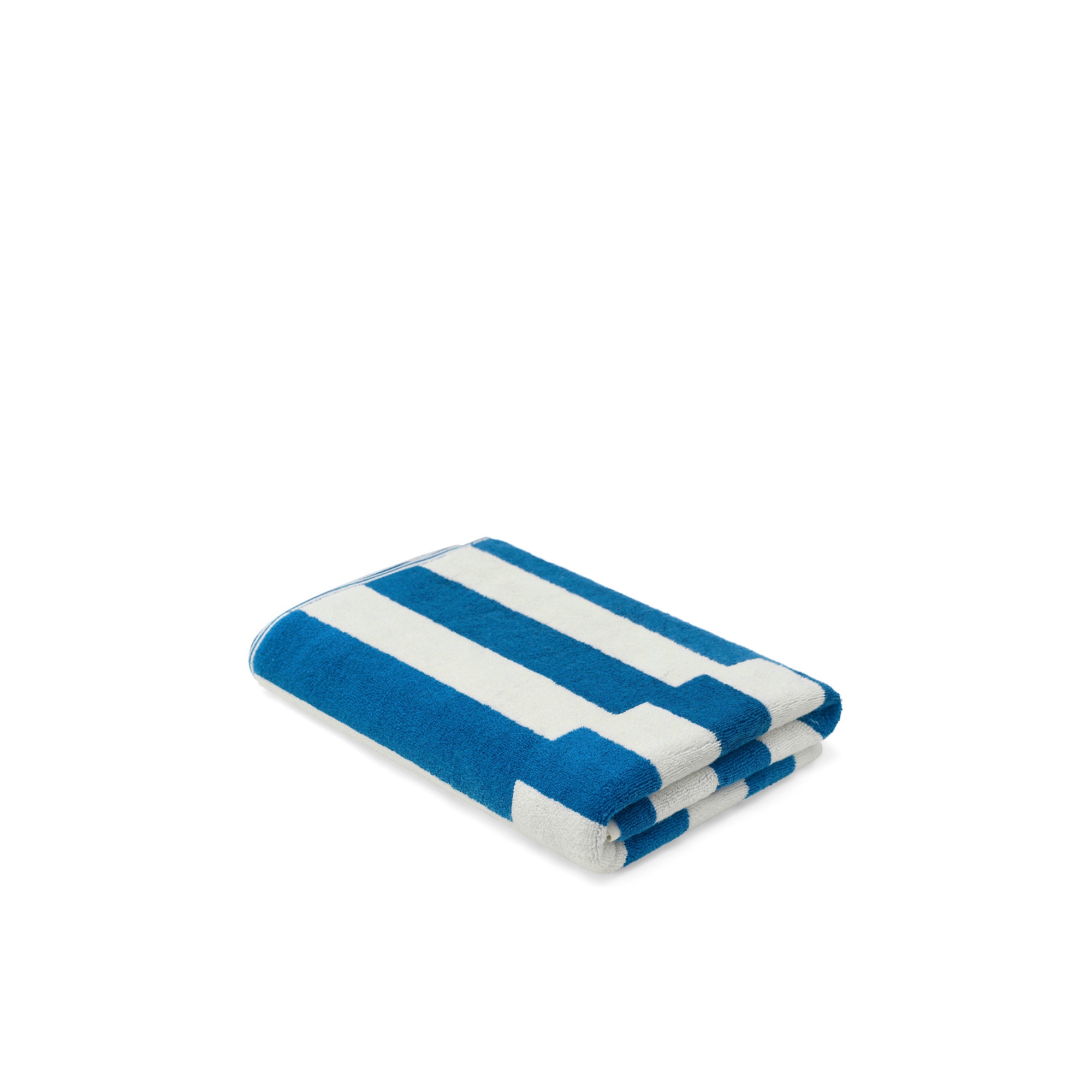 LOOP HOME bath sheet - cobalt/ivory - shift