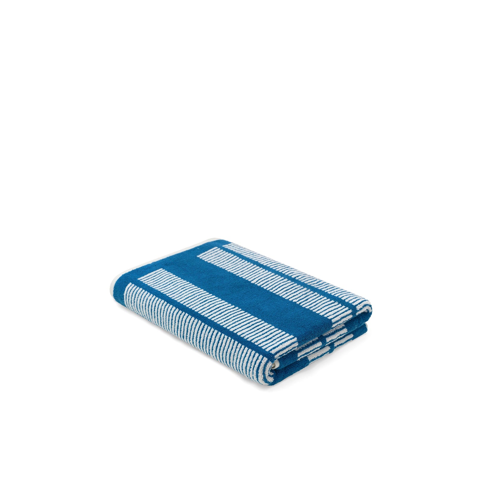 LOOP HOME bath sheet - cobalt/ivory - dual dash