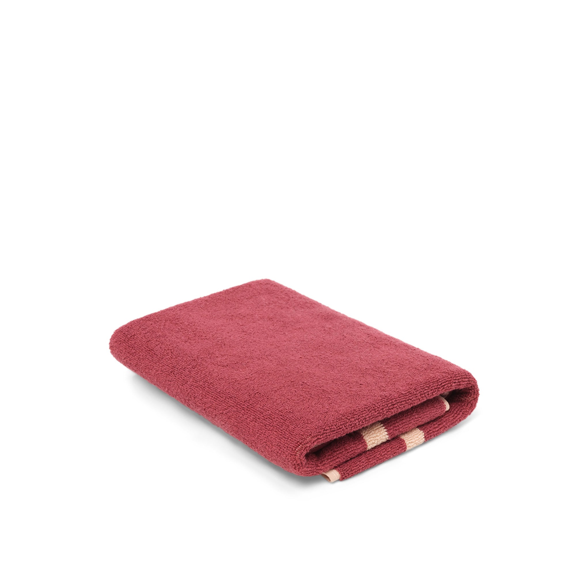 Bath Mat - Ruby/Almond Blush - Pinstripe
