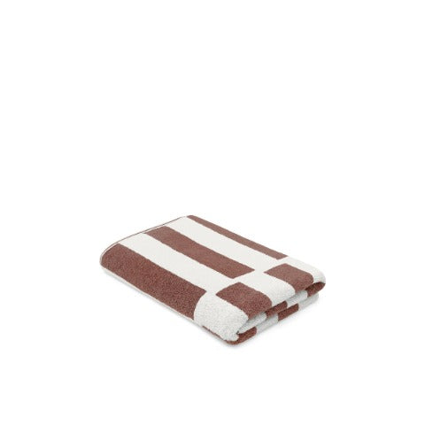 LOOP HOME bath sheet - coffee/ivory - stack