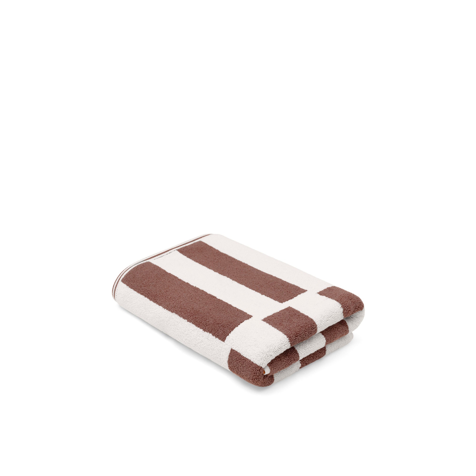 LOOP HOME bath towel - coffee/ivory - stack