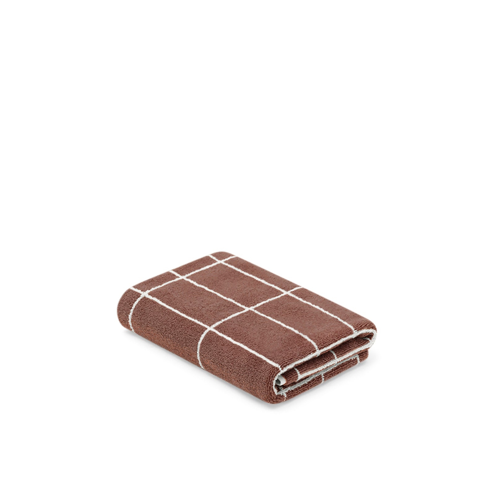 LOOP HOME bath towel - coffee/ivory - tile