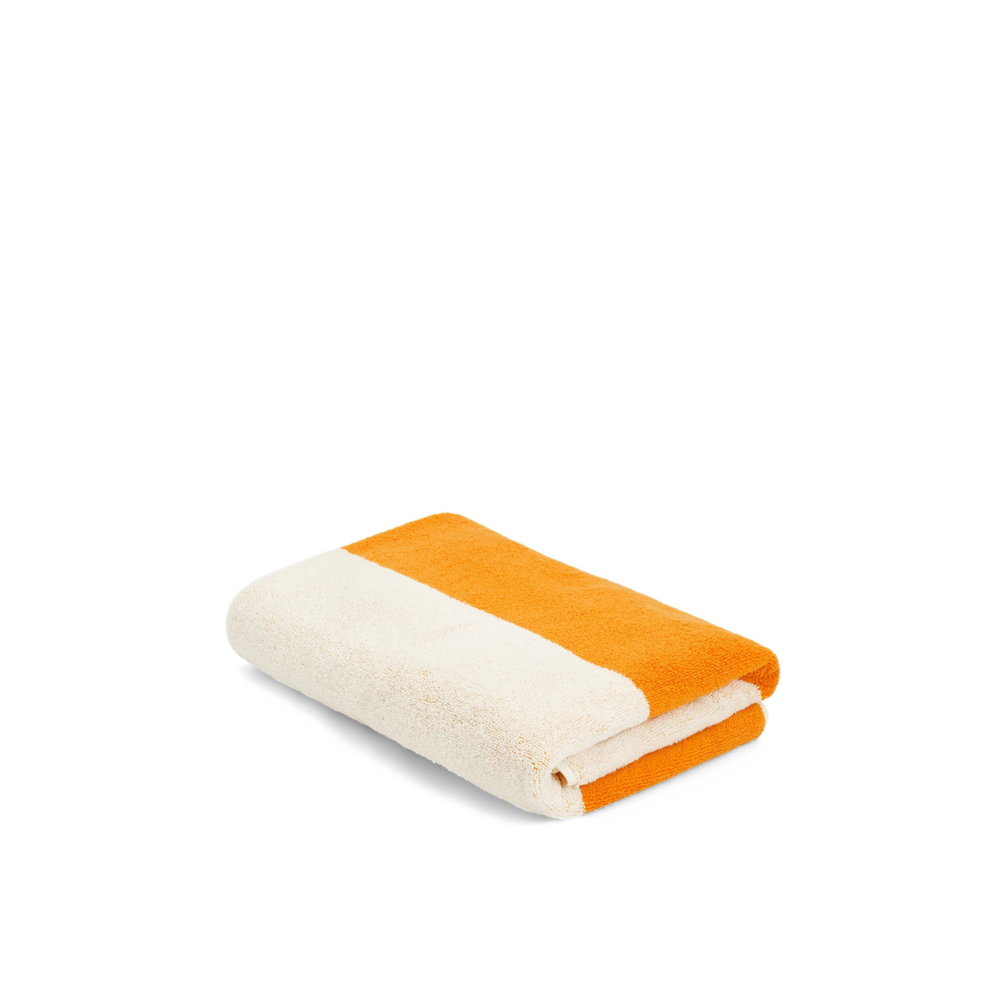 LOOP HOME bath towel - saffron/ivory - block