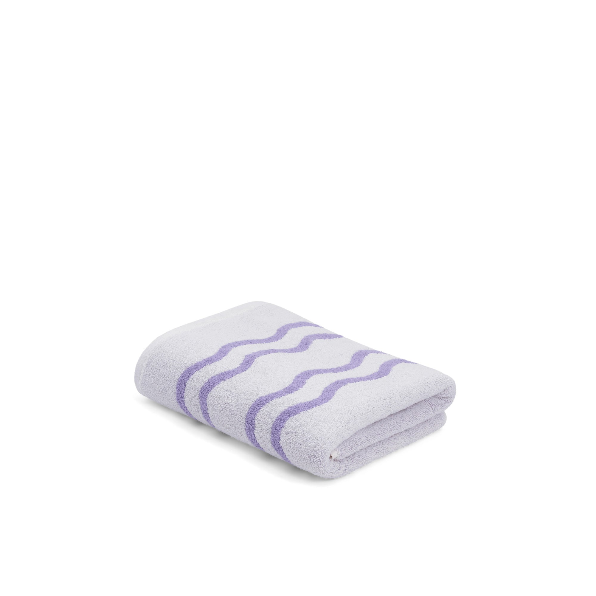 LOOP HOME bath towel - lilac/ivory - wave