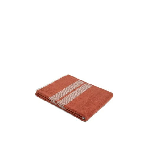 LOOP HOME bath towel - terracotta/stone - dual dash